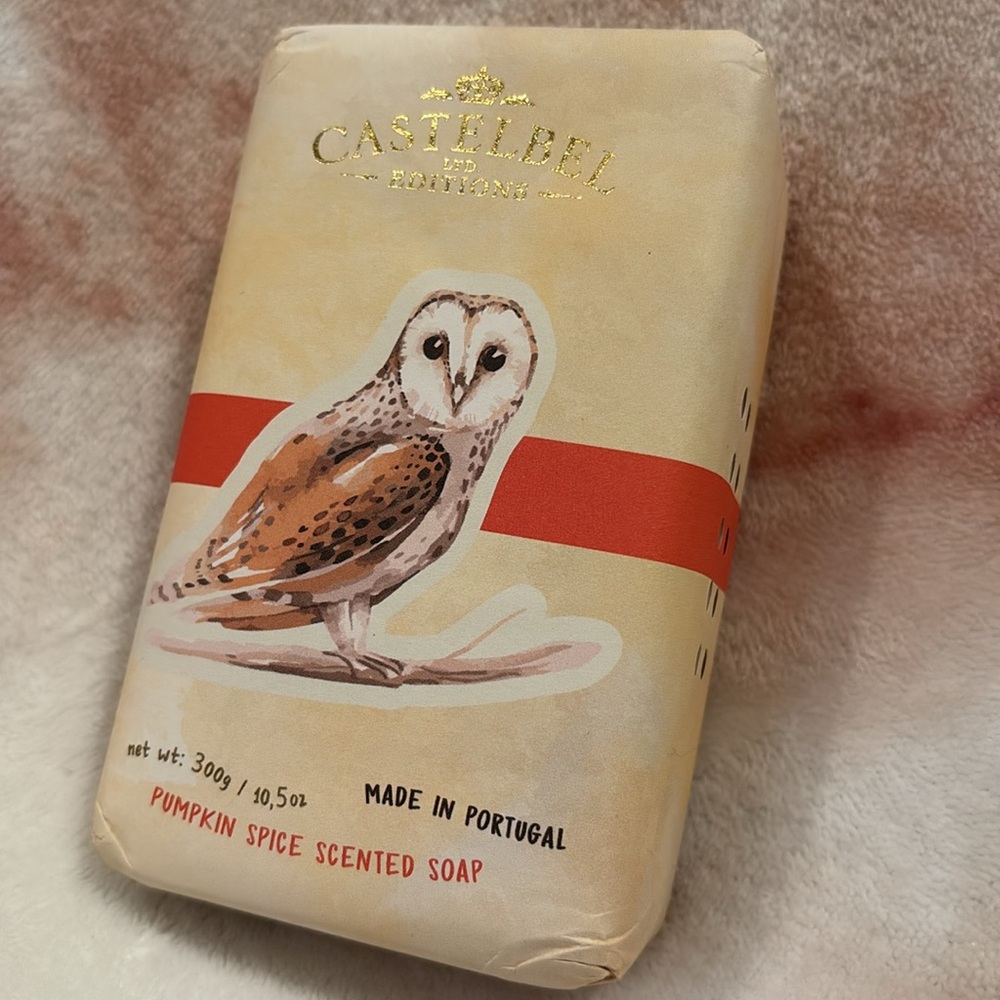 Castelbel Porto Owl Pumpkin Spice Scented Hand Soap Large 10.5oz Bar NWT - Picture 2 of 16